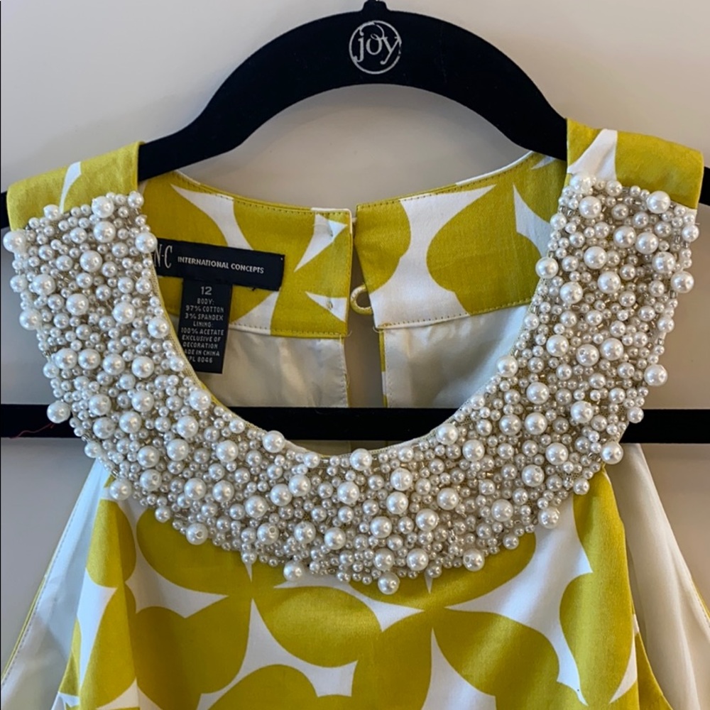 NWTs INC Dress with pearl beading Size 12 - Picture 2 of 6